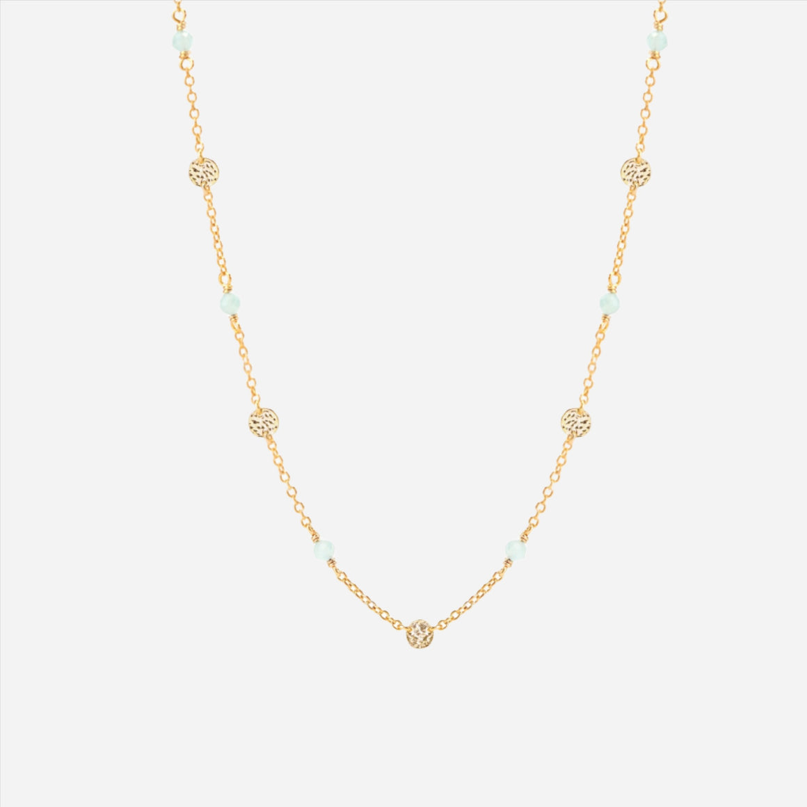 Aqua blue gemstone necklace