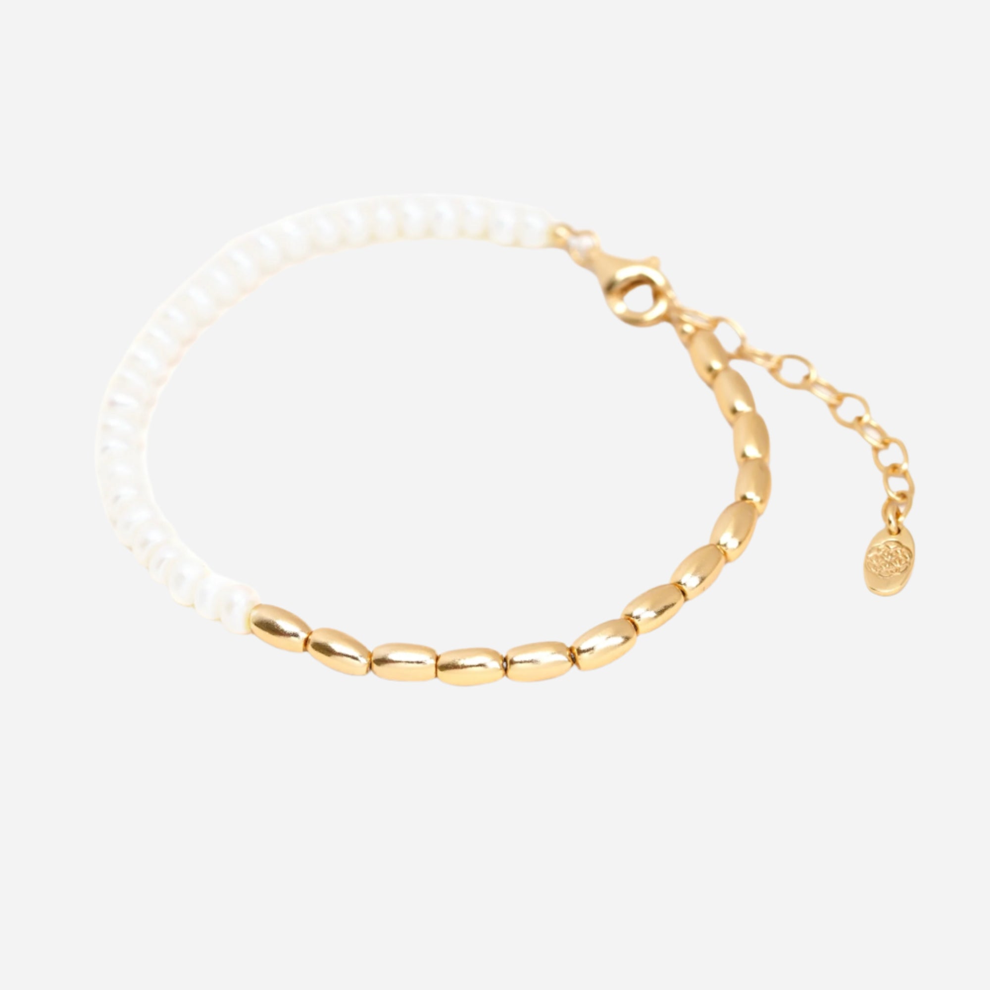 gold nugget pearl bracelet