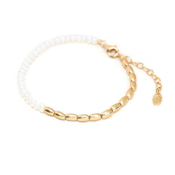 gold nugget pearl bracelet