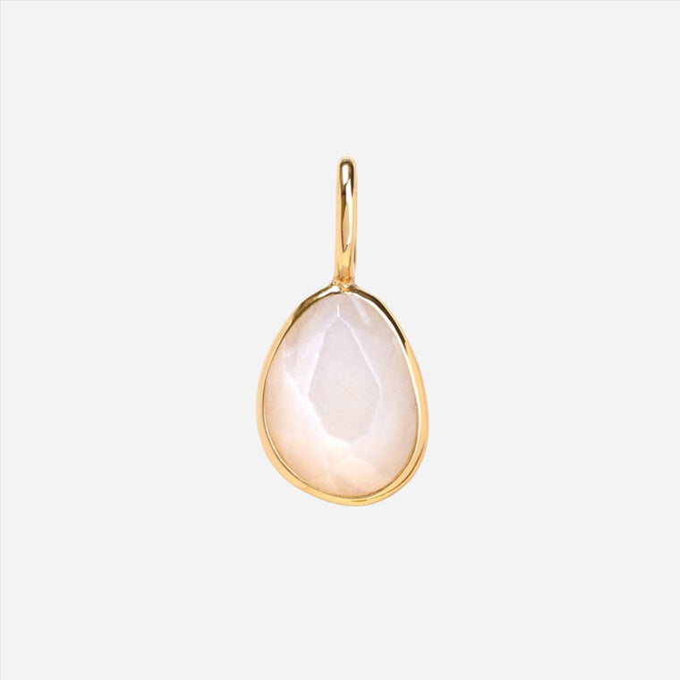 White moonstone charm