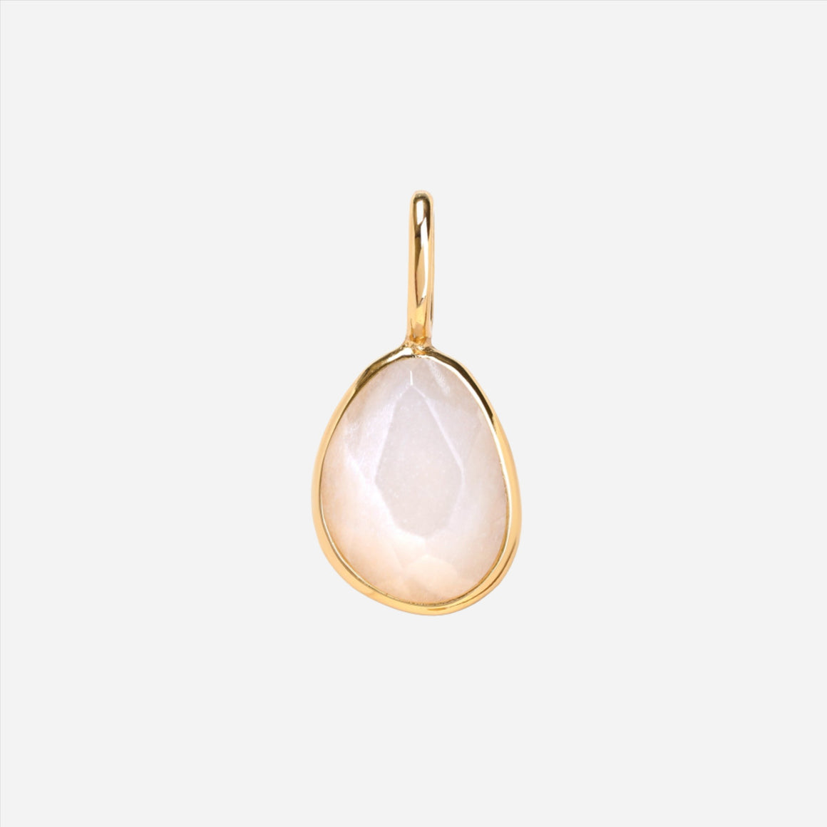 White moonstone charm