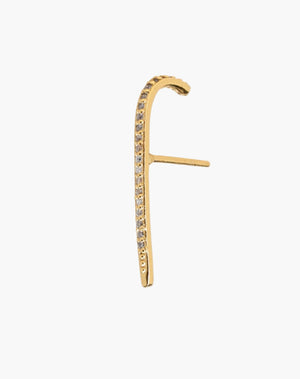 gold pavé suspender single ear cuff