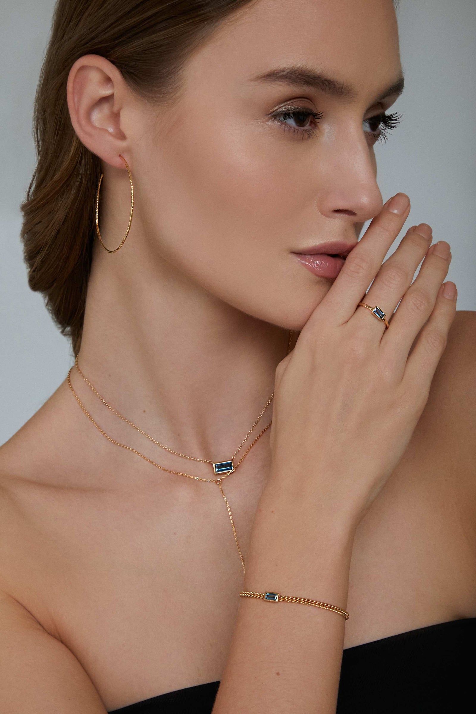 Gold plated sterling silver large hammer hoop earringsed h