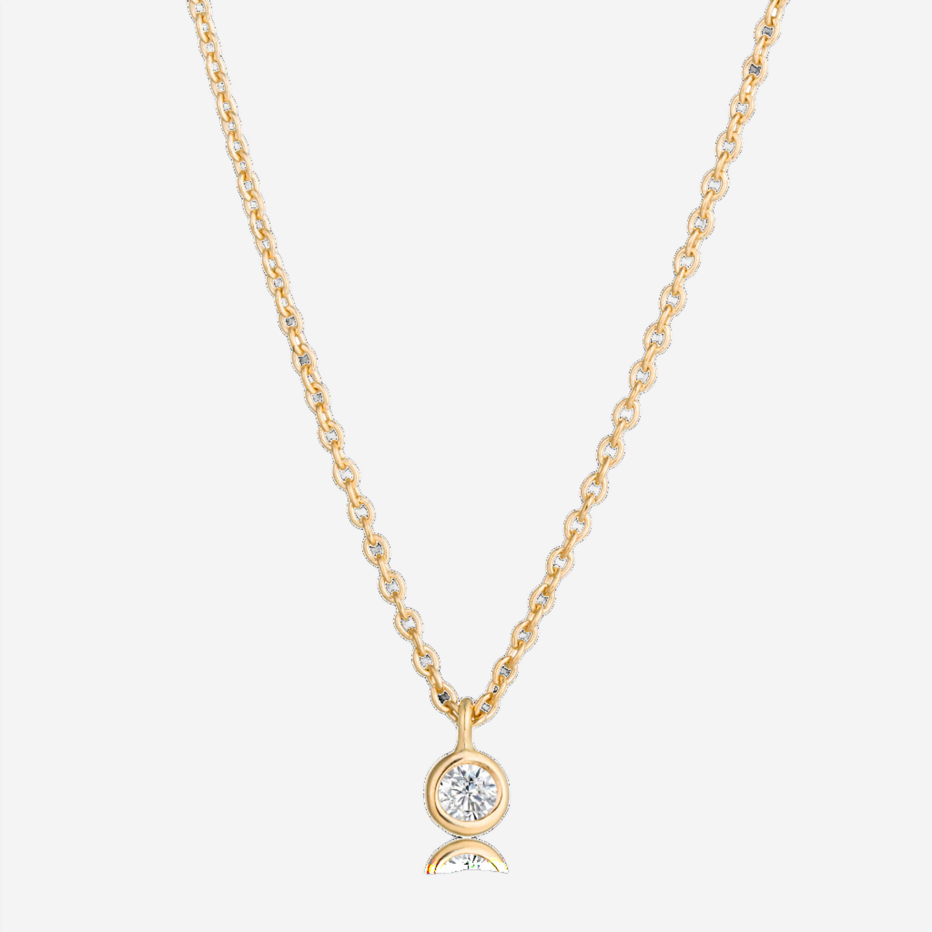 Classic Diamond Solitaire Necklace in 14k White Gold – Forever Today by  Jilco