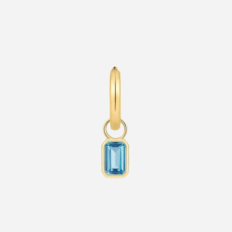 London Blue Topaz single hoop earring