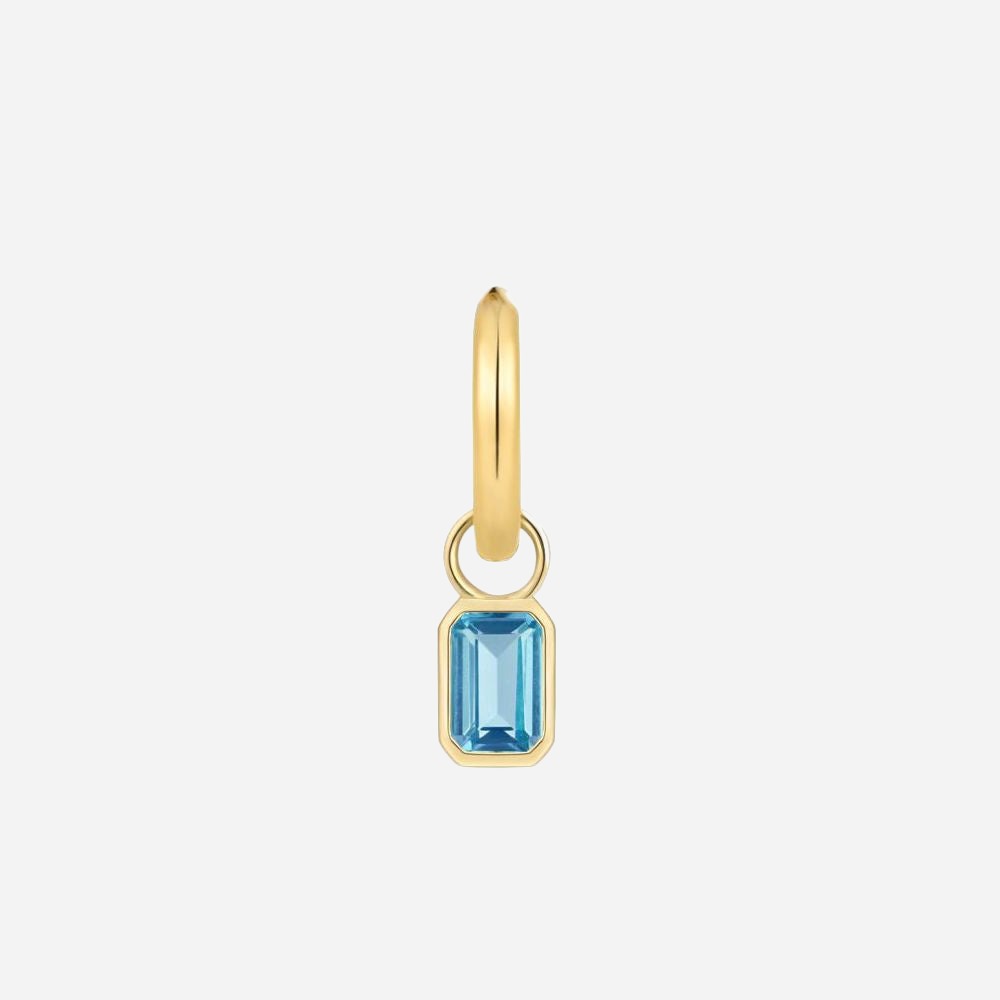 London Blue Topaz single hoop earring