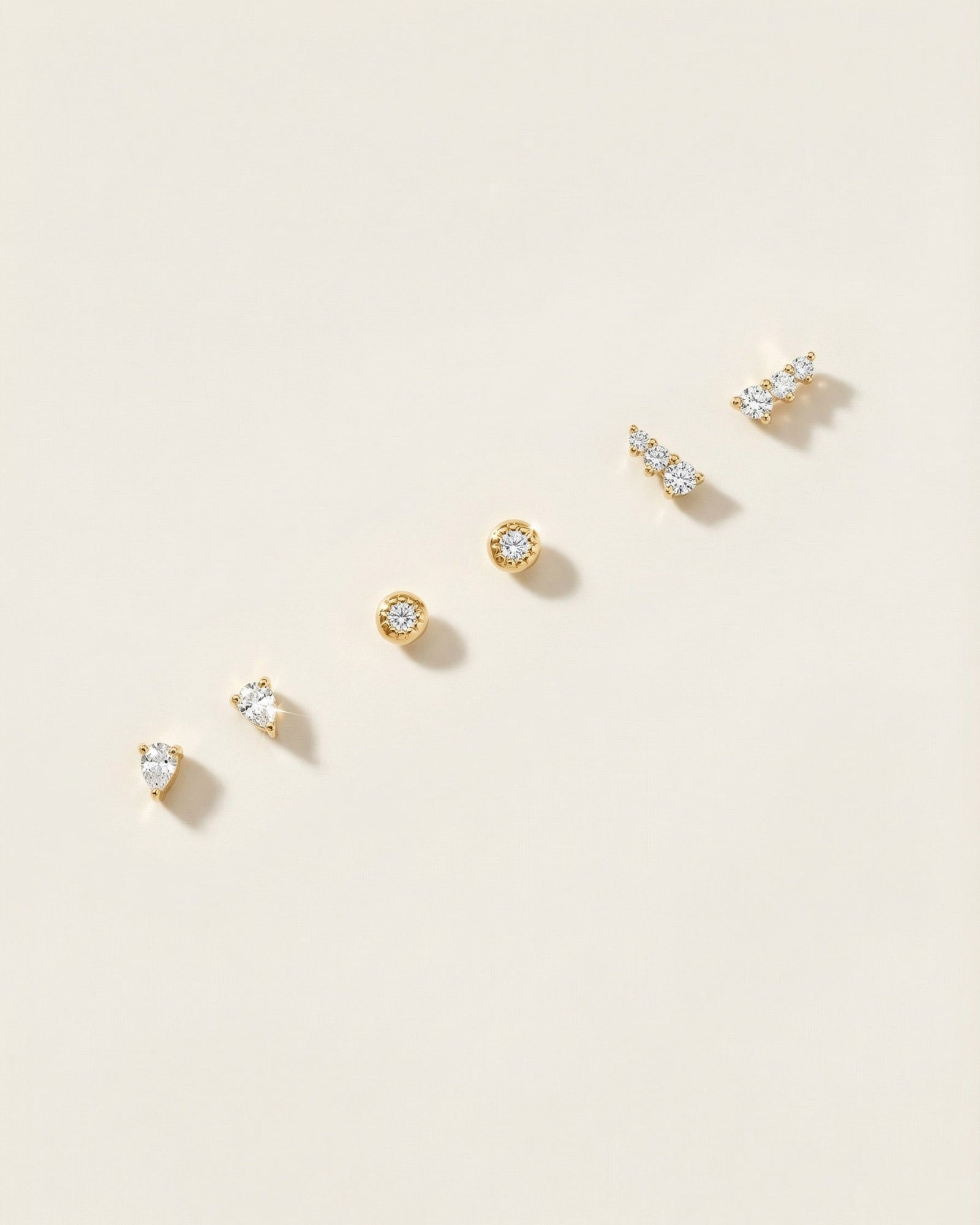 gold vermeil bar earrings