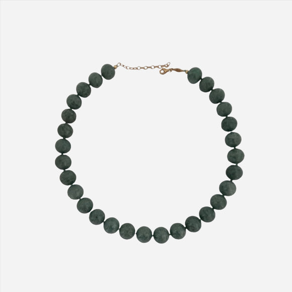 Burma jade beaded chunky necklace