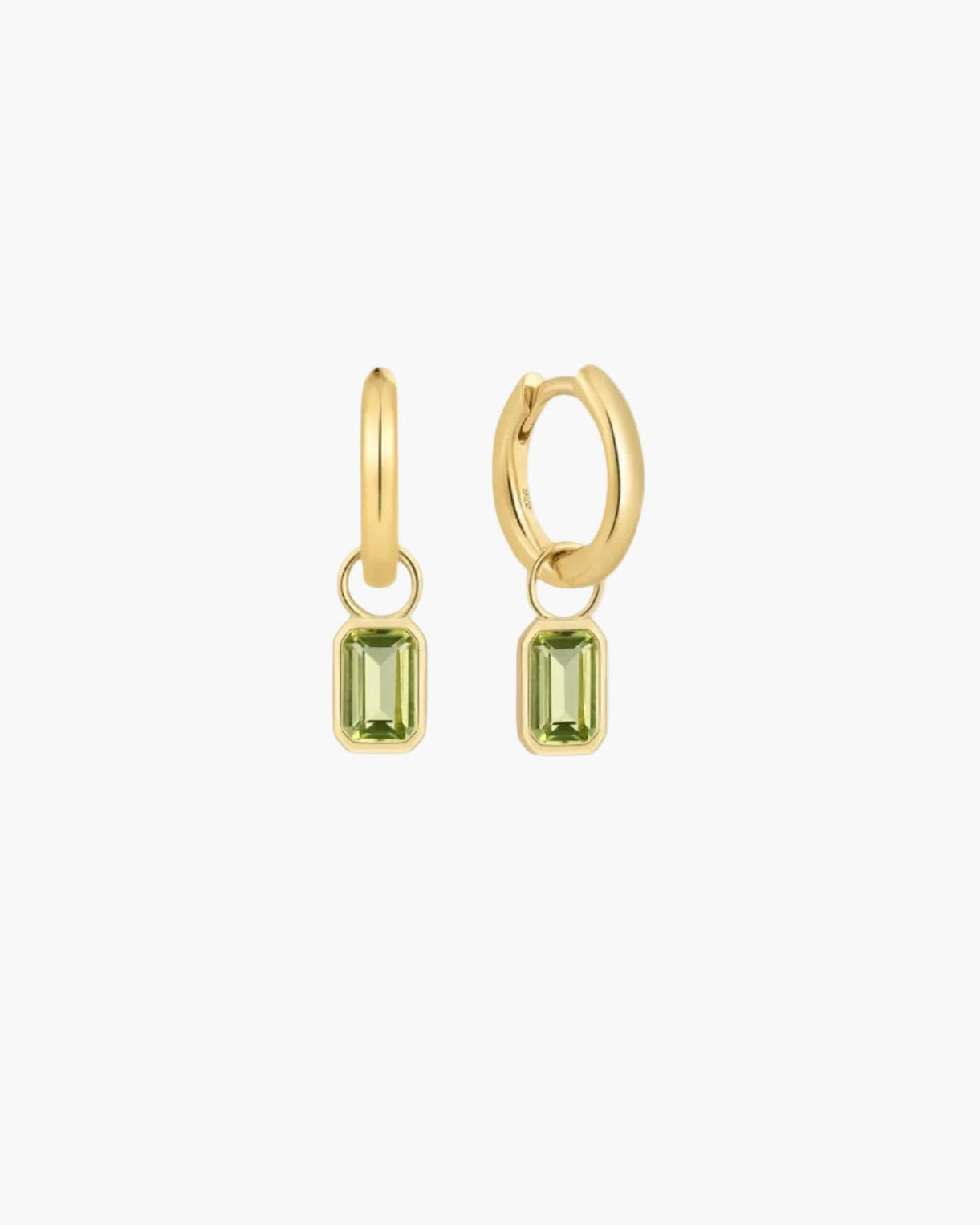 plain classic gold vermeil hoop earrings a pair