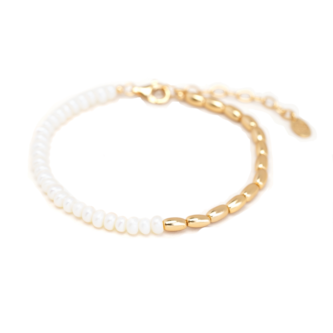 gold nugget pearl bracelet