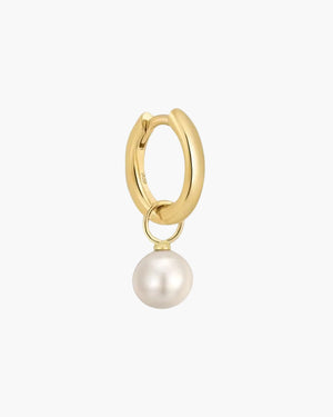 gold vermeil pearl hoop