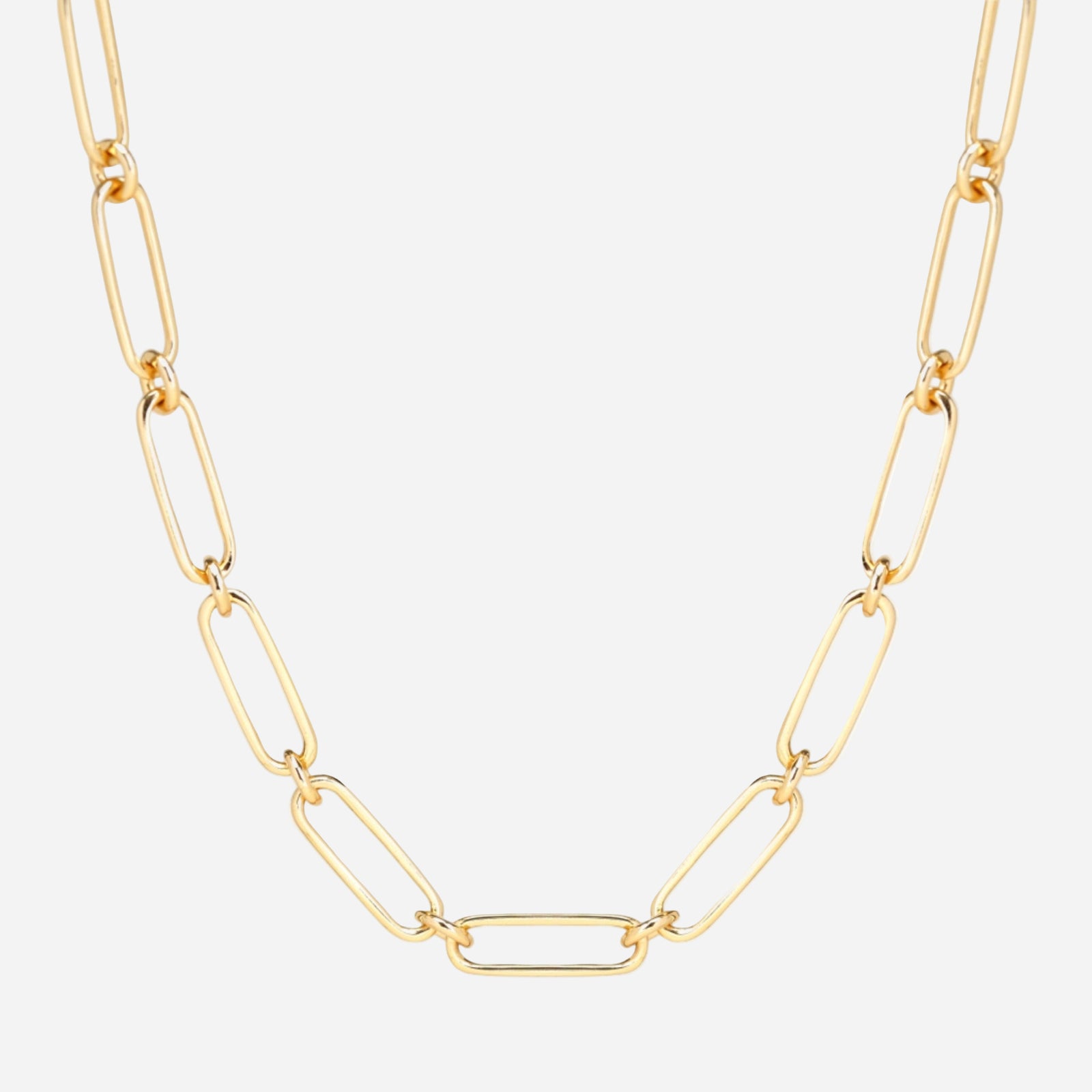 bold paper clip chain necklace