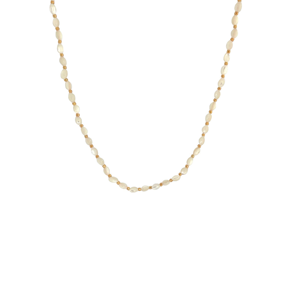 Mother of Pearl seed choker