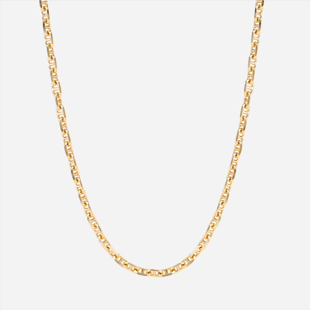 gold mariner link chain necklace