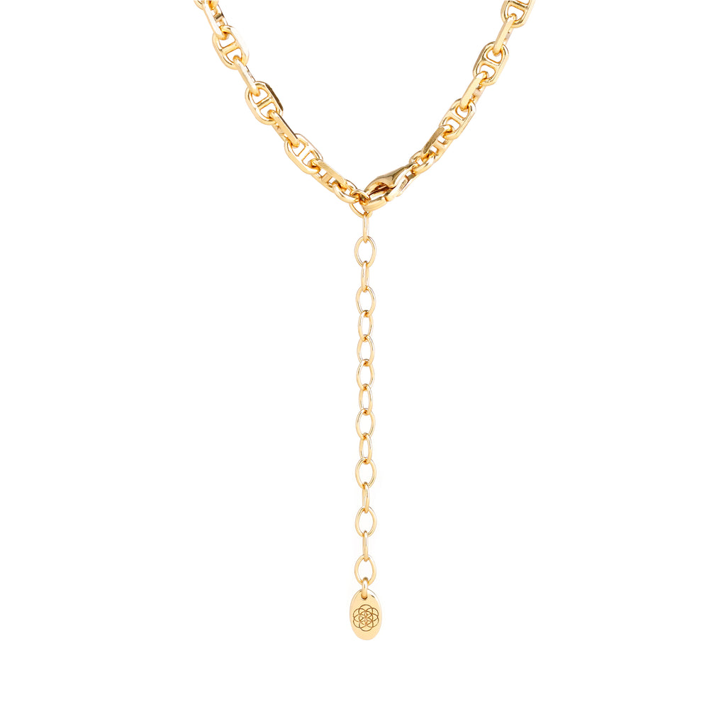 gold mariner link chain necklace