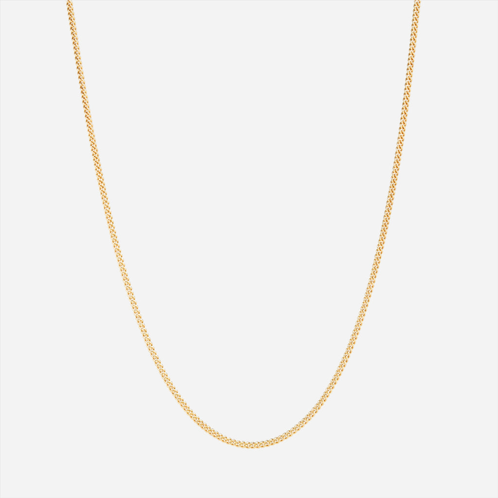 curb chain necklace - gold