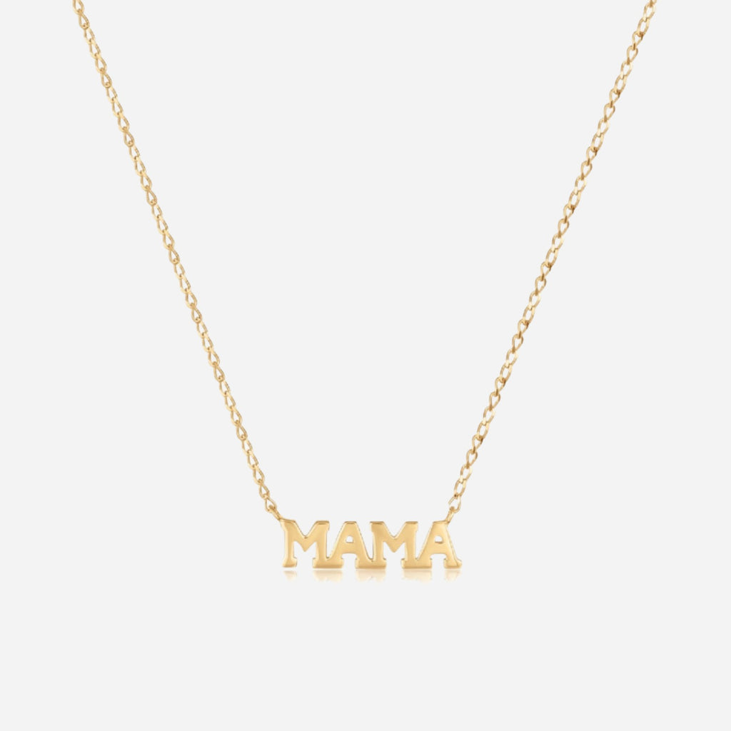 gold mama necklace solid gold