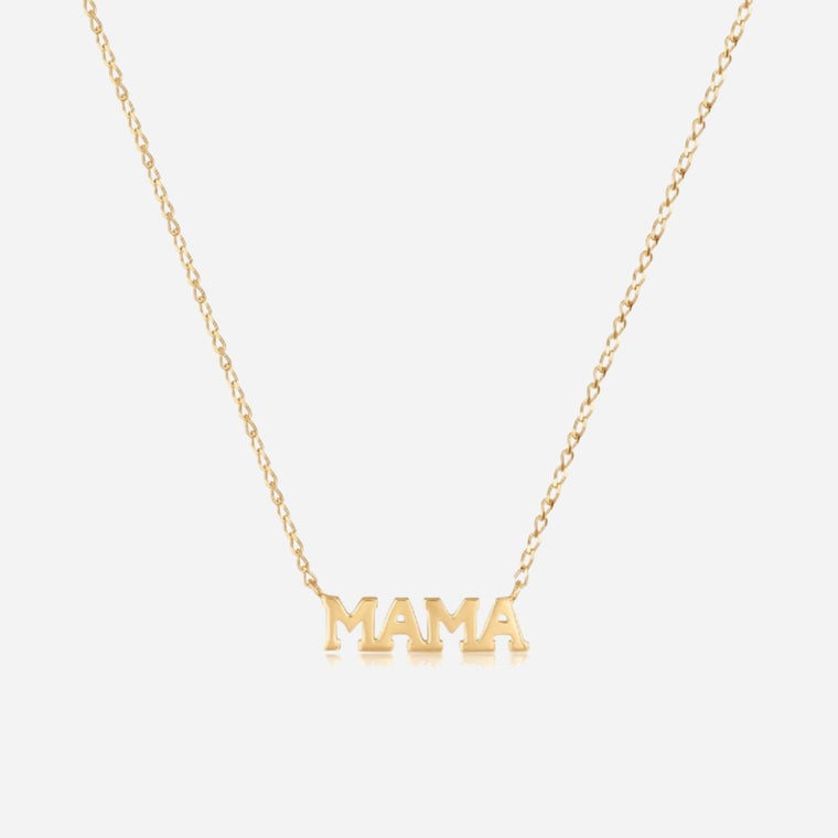 gold mama necklace solid gold