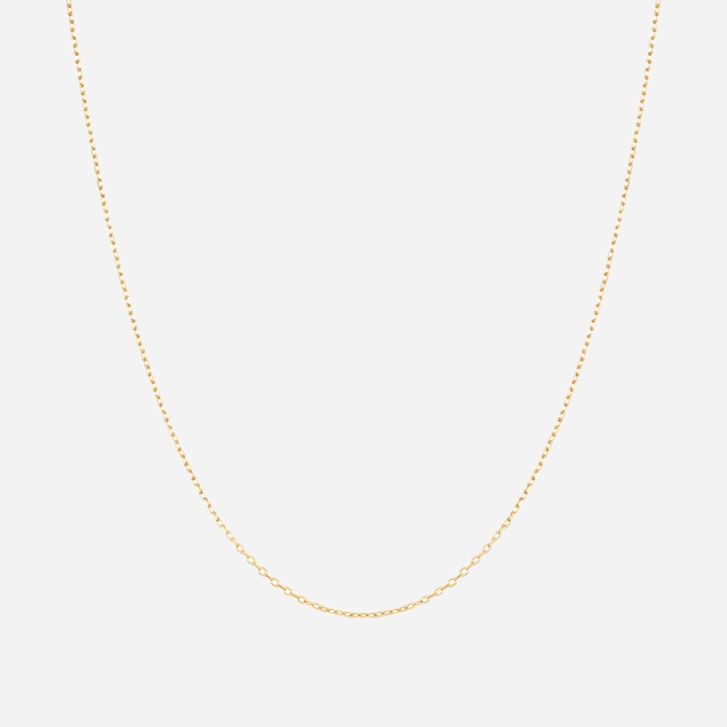 solid gold dainty chain necklace