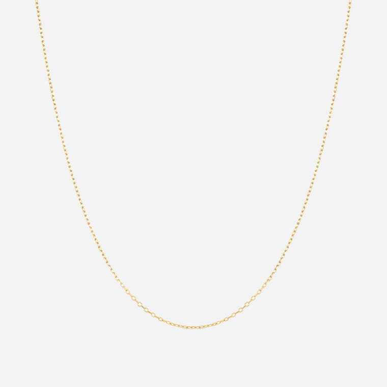 solid gold dainty chain necklace
