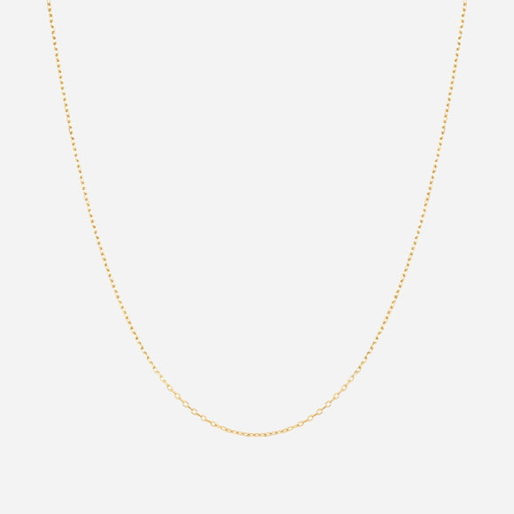 solid gold dainty chain necklace