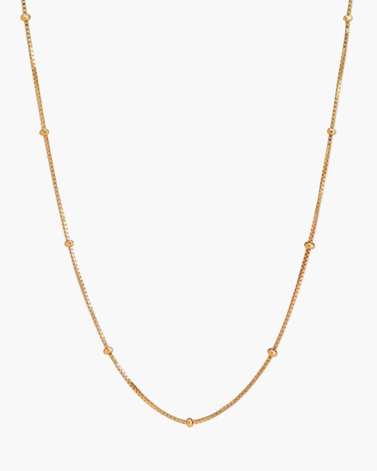 Gold vermeil satelite chain necklace