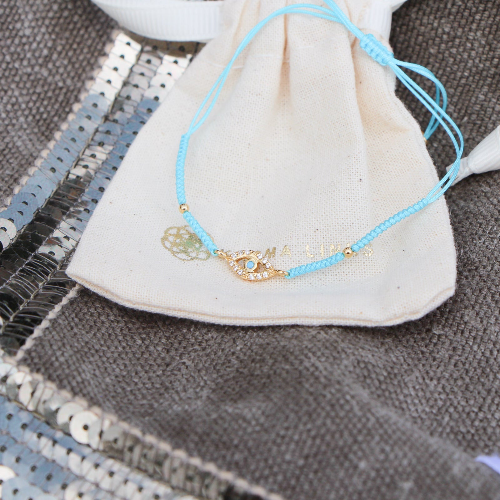 blue evi leye friendship bracelet