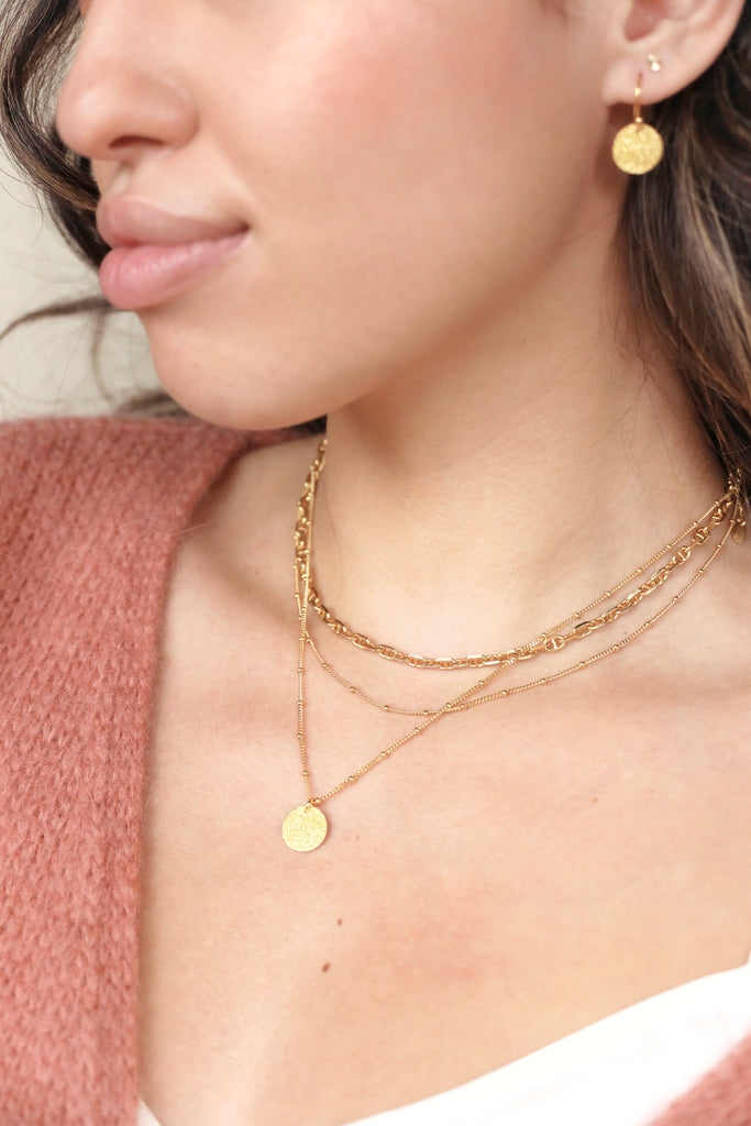 gold mariner link chain necklace