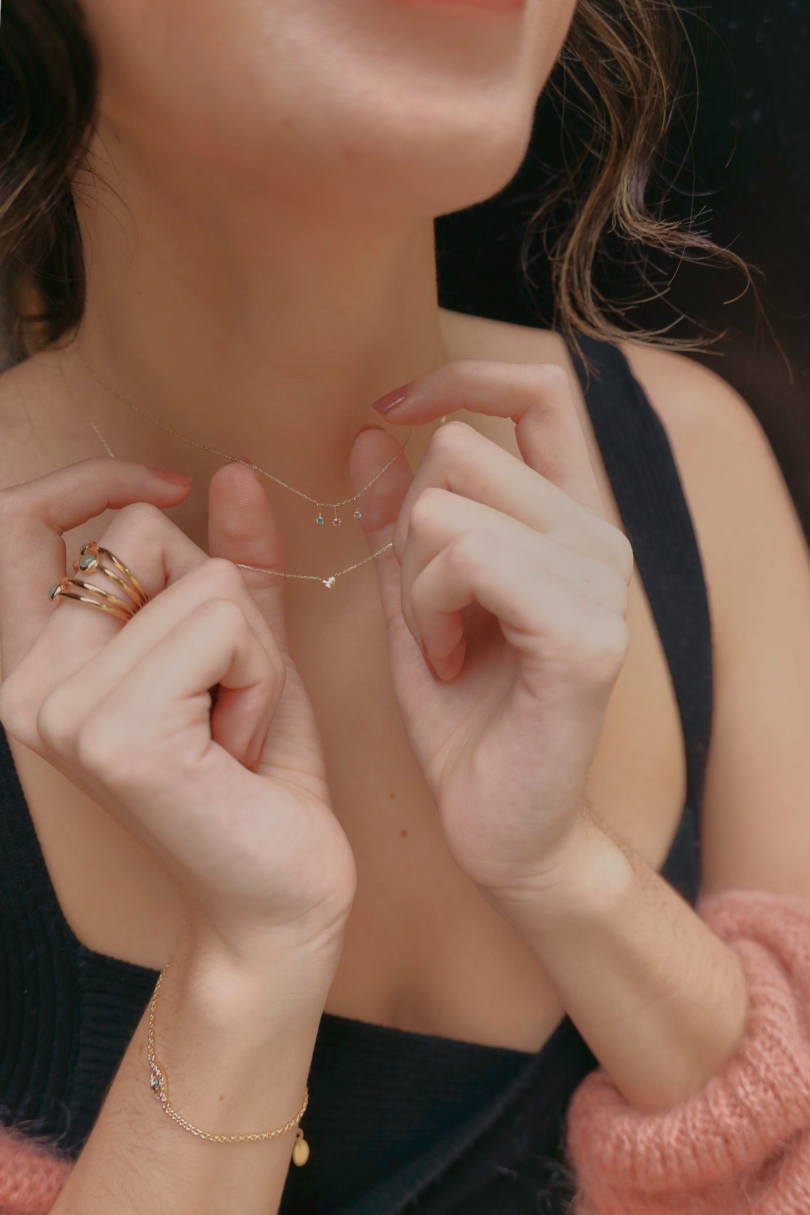 march birthstone aquamarine solid gold charm