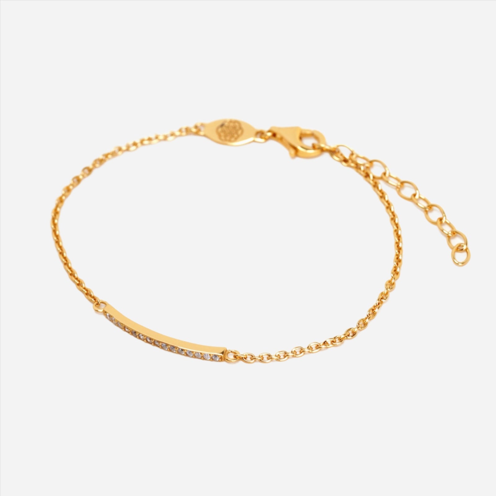 pavé bar chain bracelet