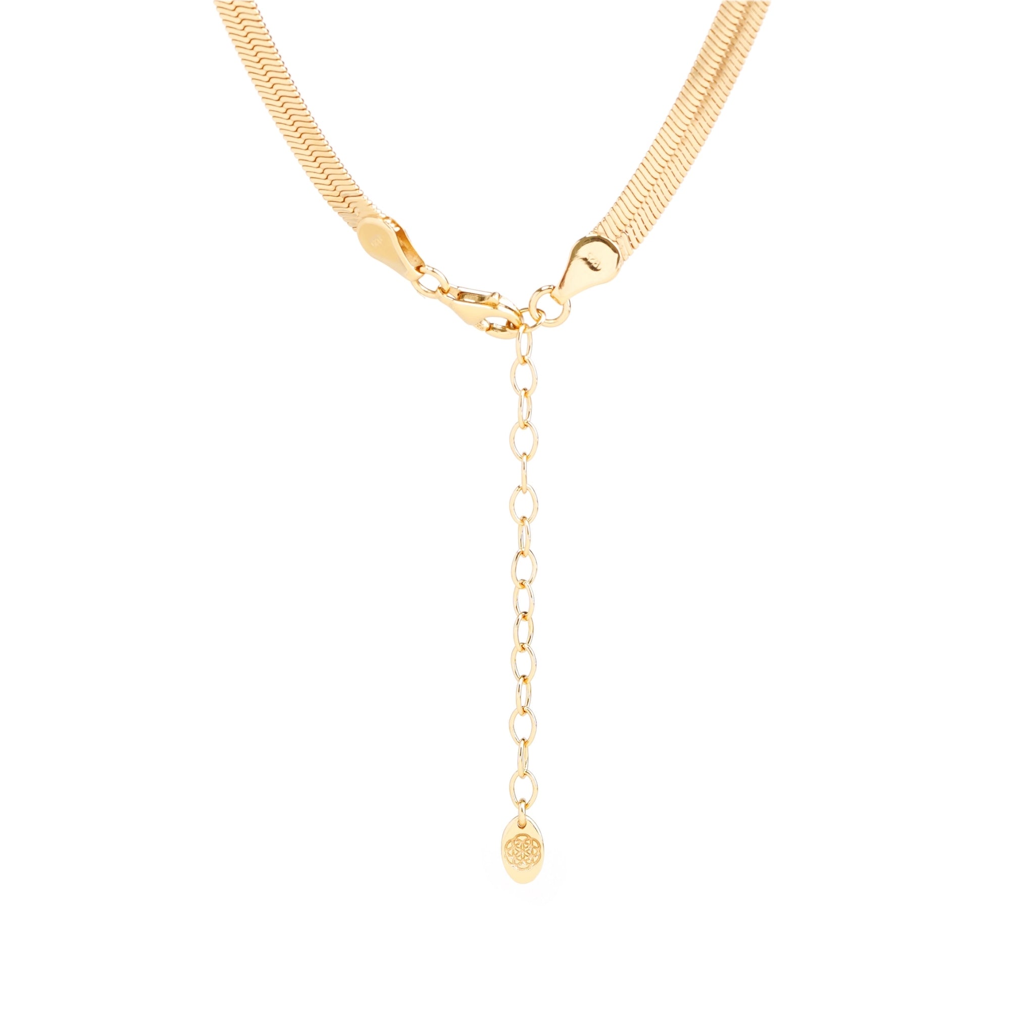 gold herringbone choker