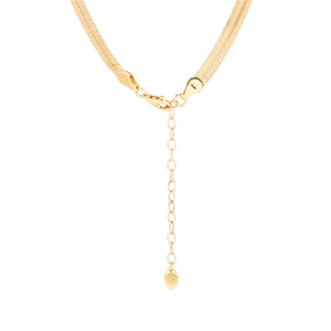 gold herringbone choker