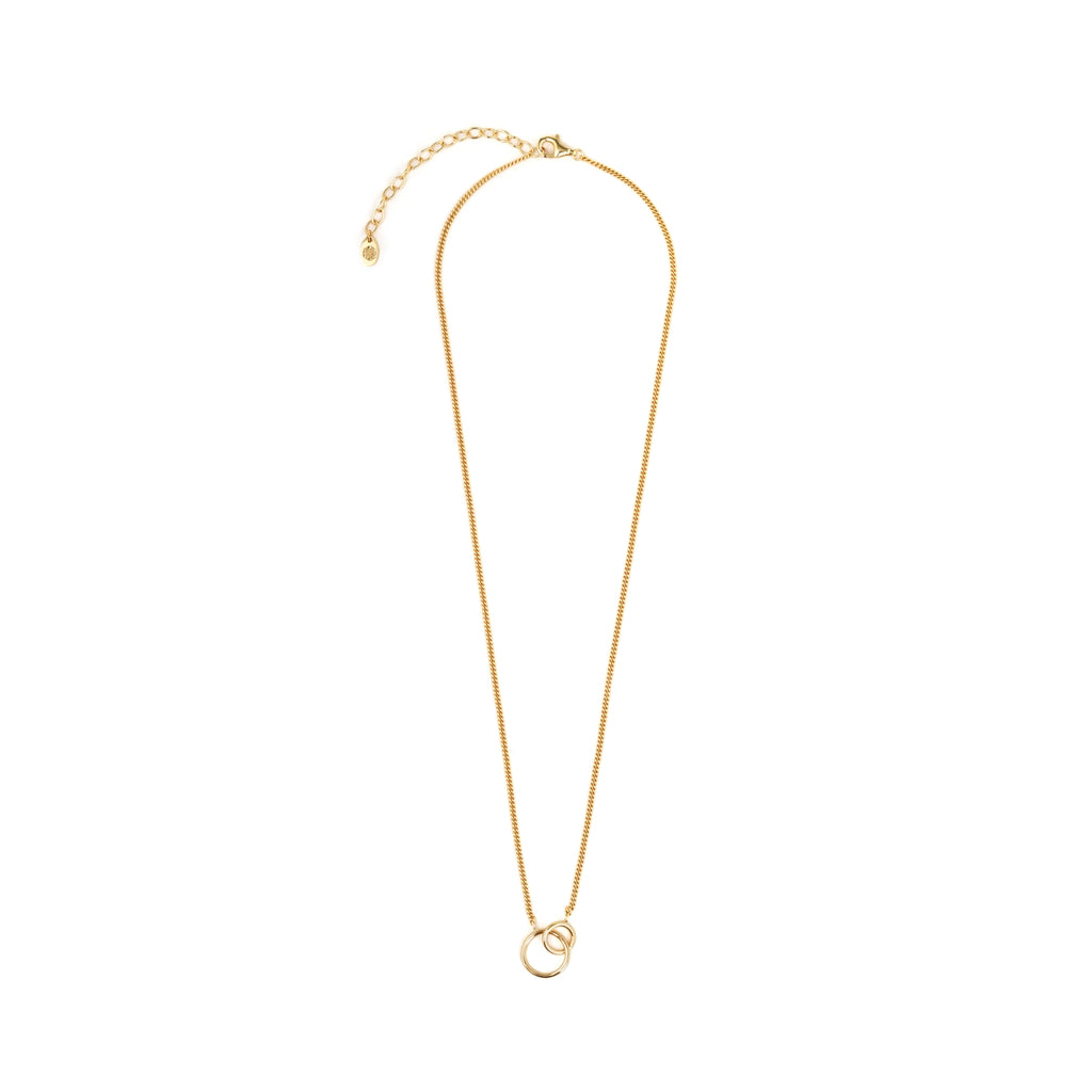 interlocking double ring necklace