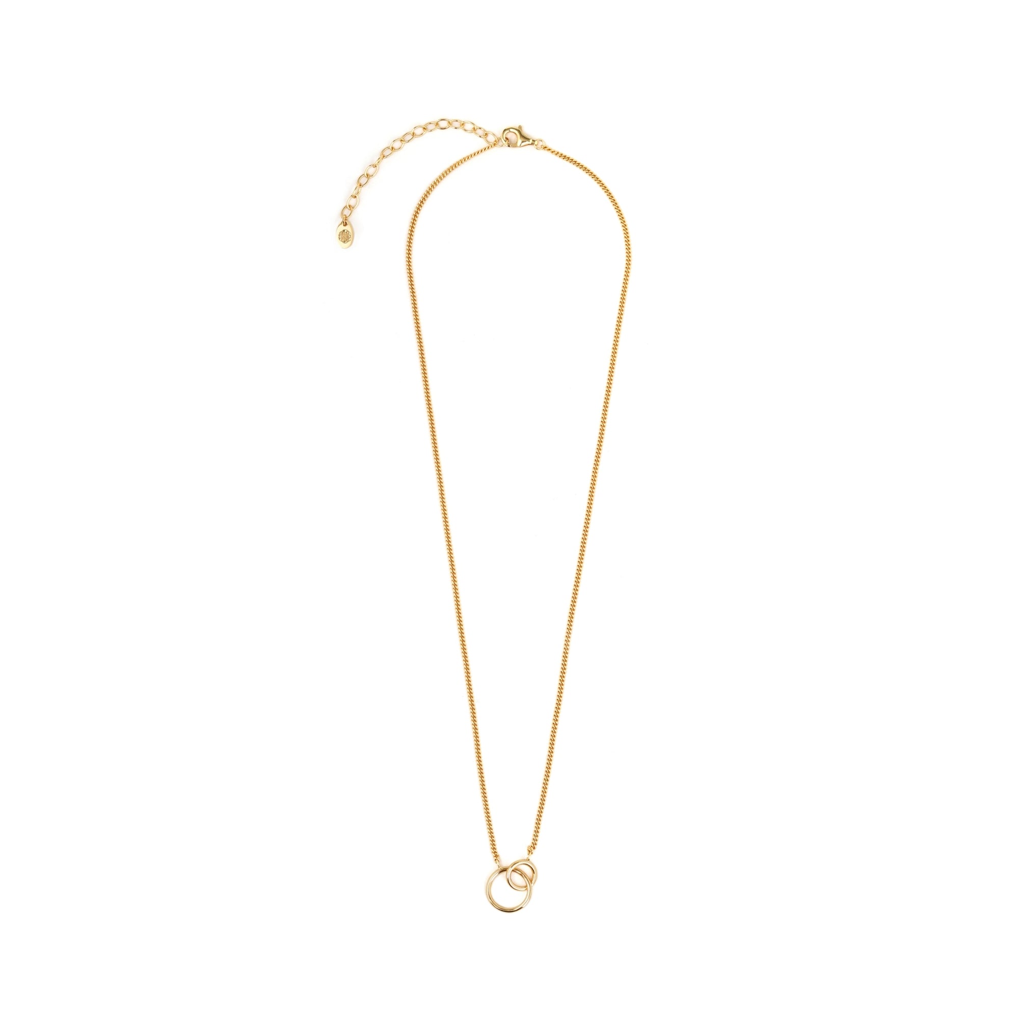 interlocking double ring necklace