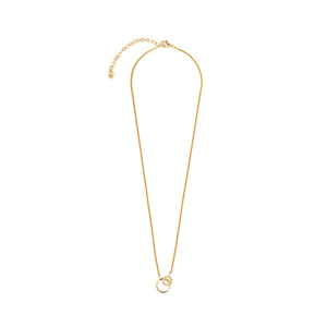 interlocking double ring necklace