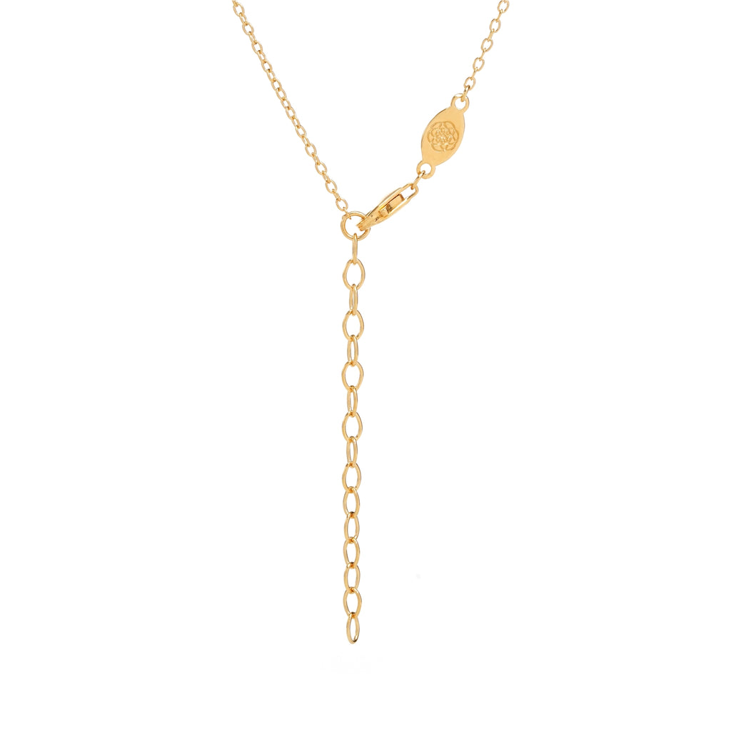 baguette london blue topaz necklace in vermeil gold