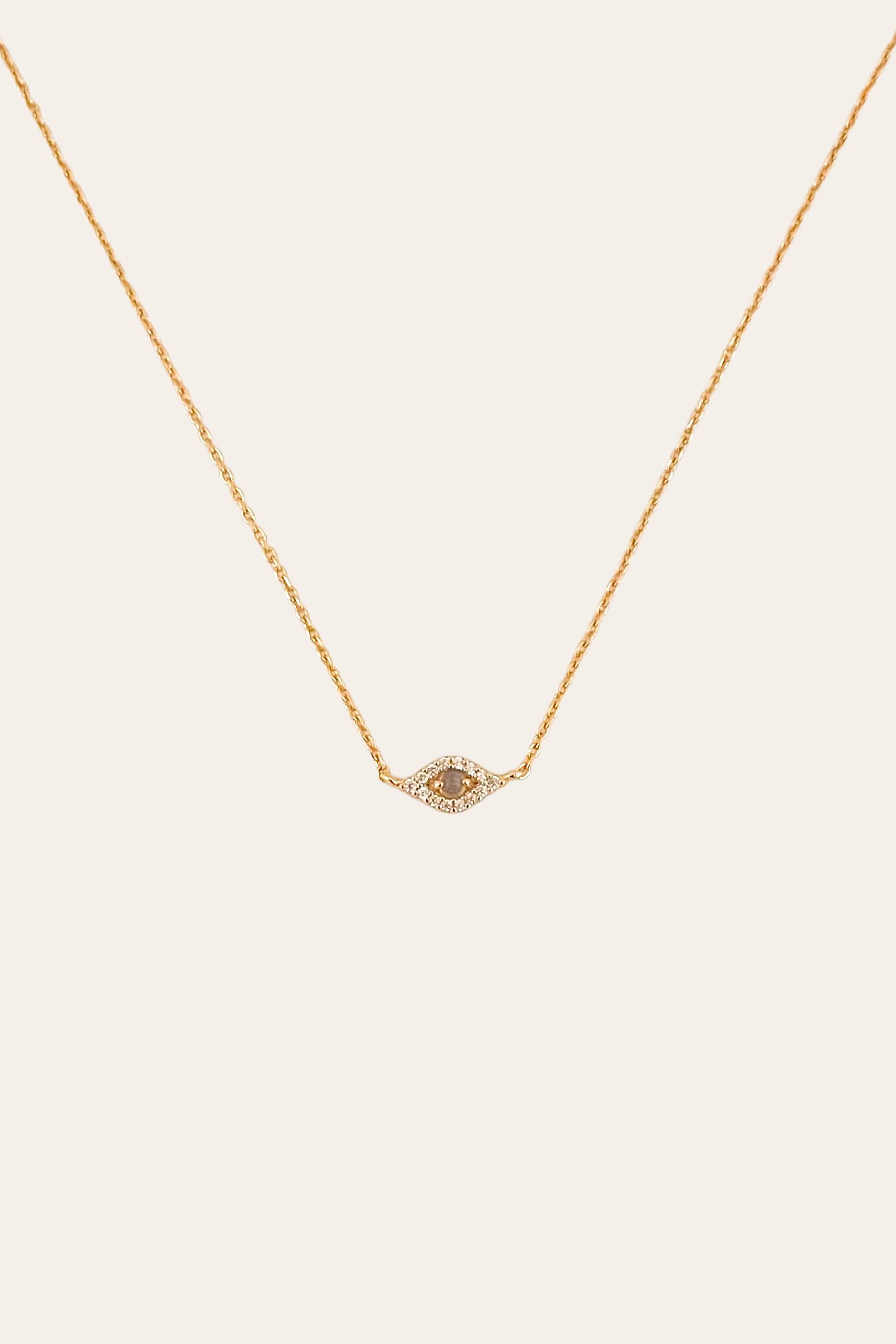 gold vermeil evil eye labradorite necklace