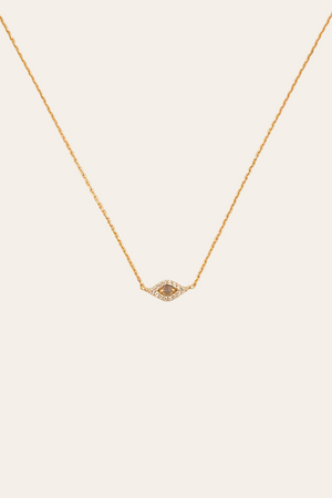 gold vermeil evil eye labradorite necklace