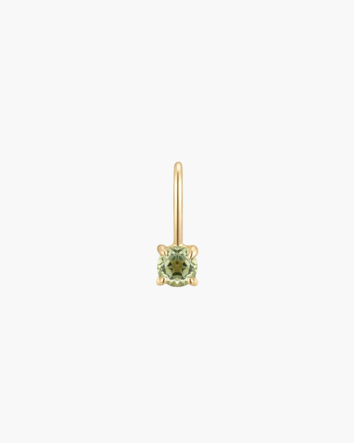 Peridot August birthstone solid gold charm