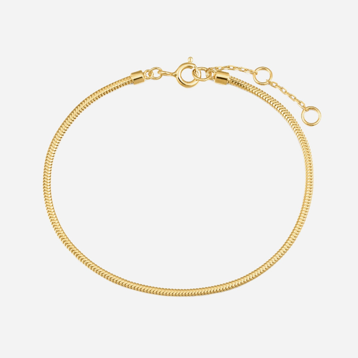 gold dainty snake chain bracelet