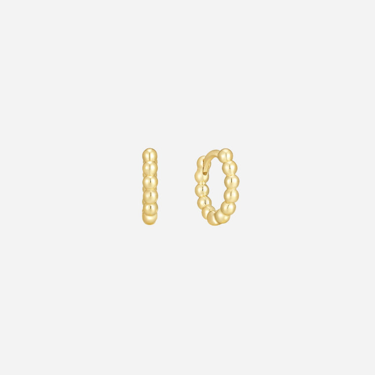 mini beaded hoop earrings