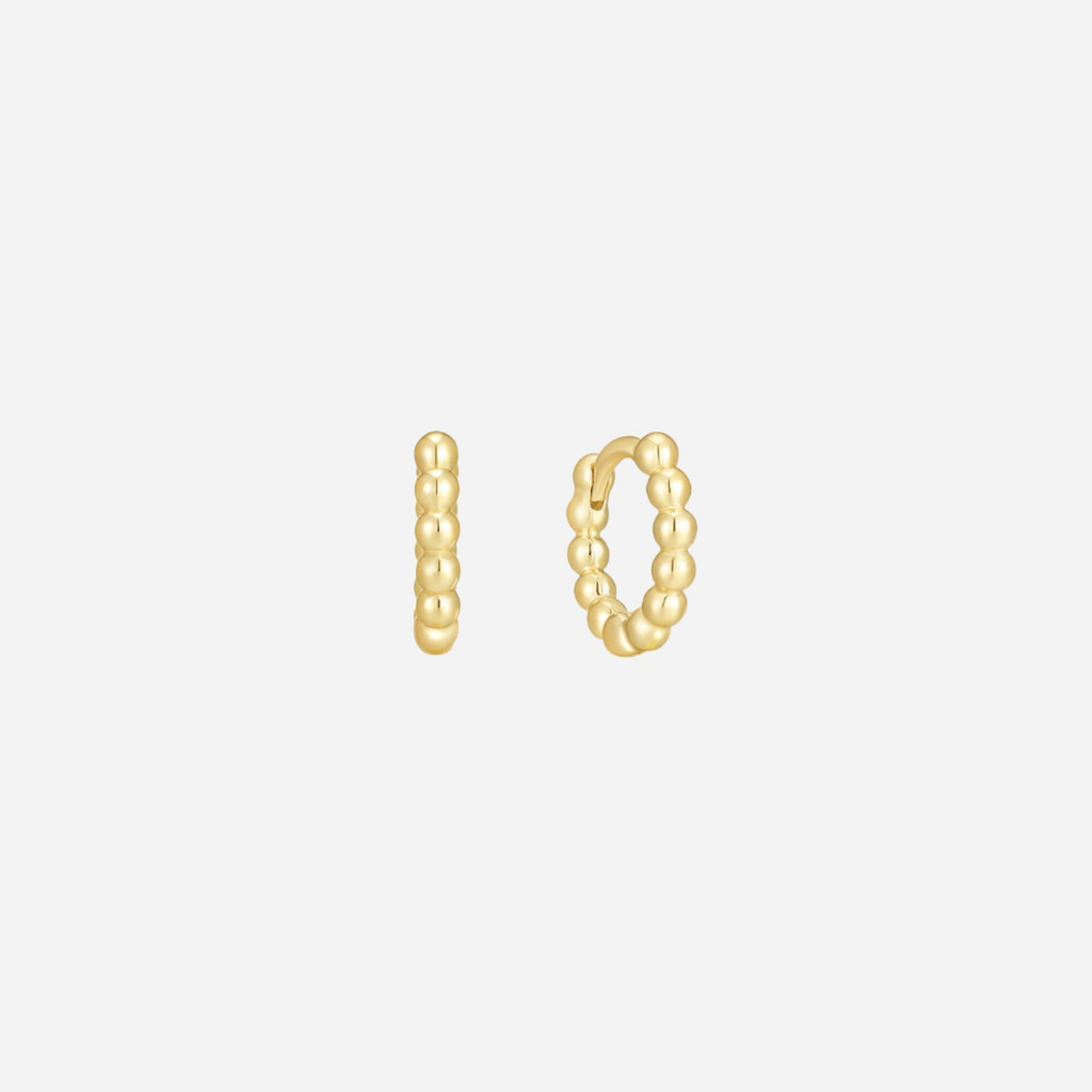 mini beaded hoop earrings