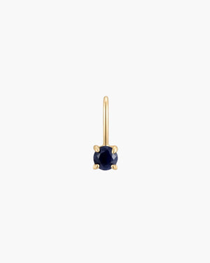 September birthstone sapphire solid gold charm