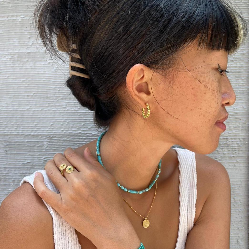 gold bold hoop earrings