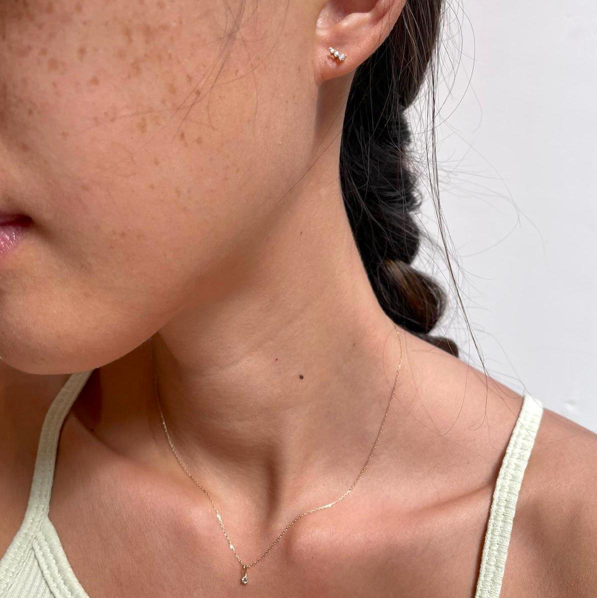 gold vermeil bar earrings