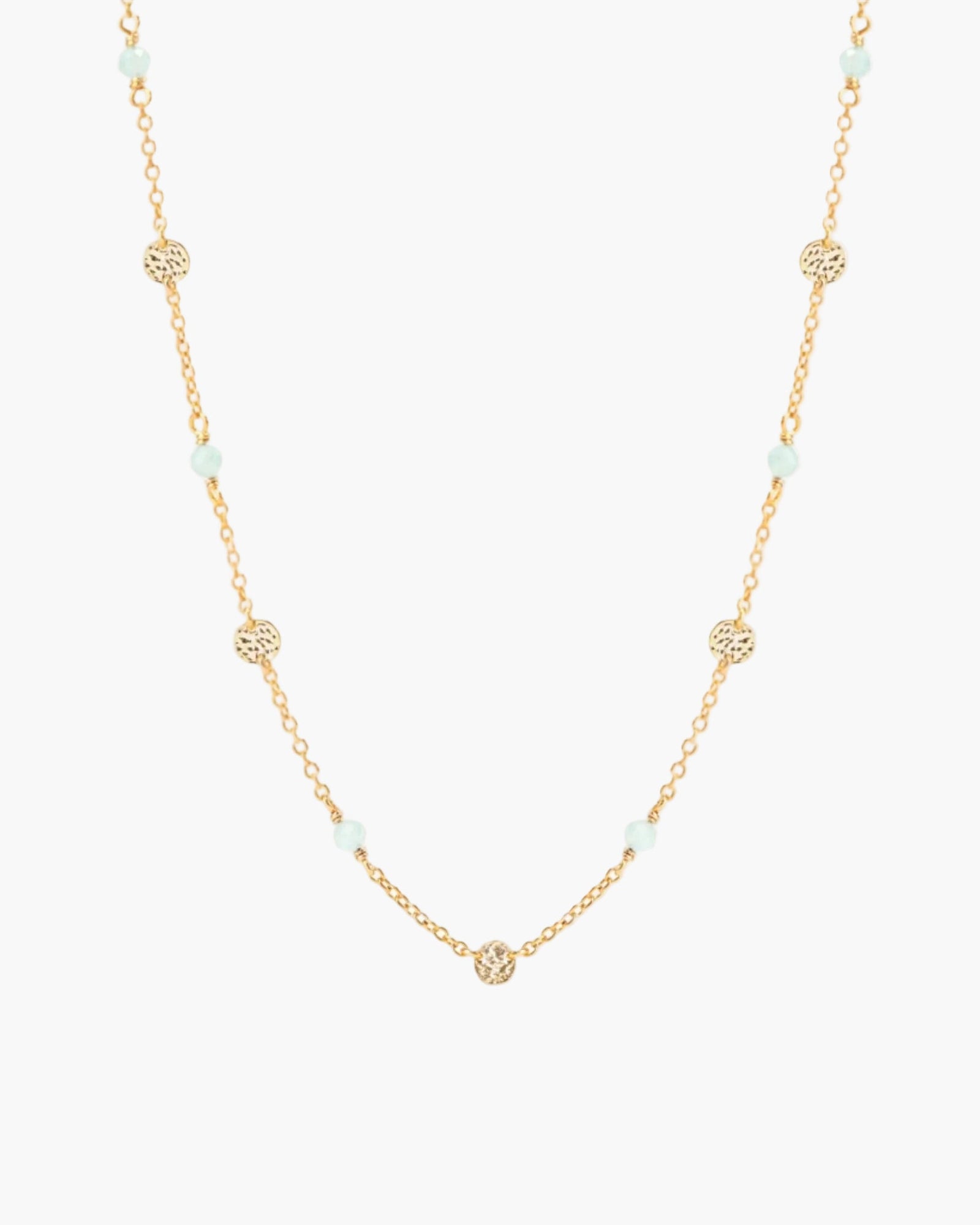 Aqua blue gemstone necklace