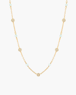 Aqua blue gemstone necklace