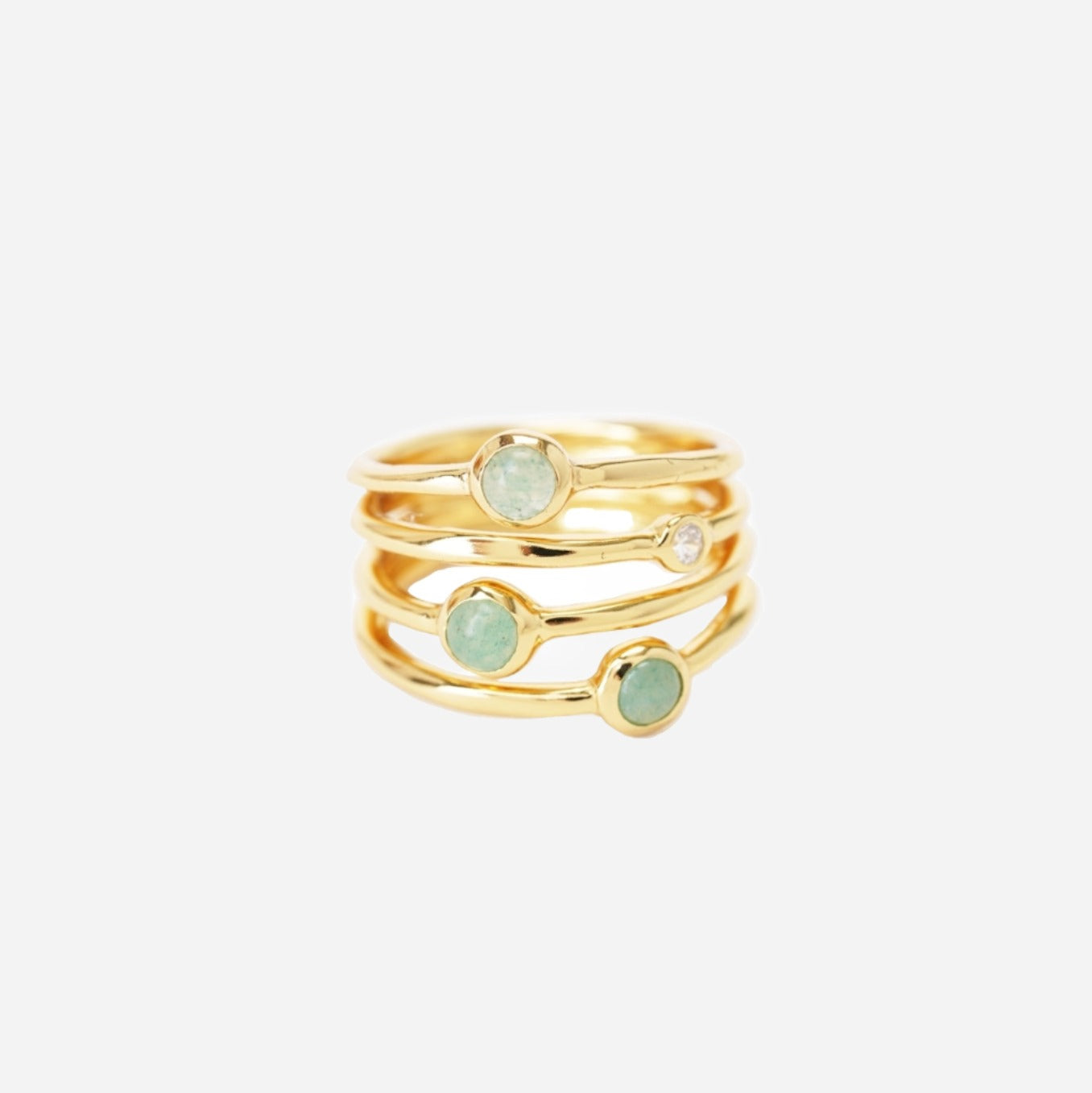 Aventurine gemstone ring