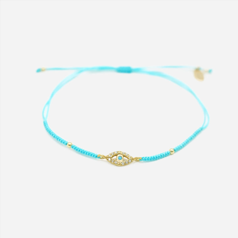 evil eye blue friendship bracelet