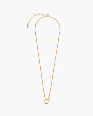 gold interlocking_double_ring_necklace on light grey background